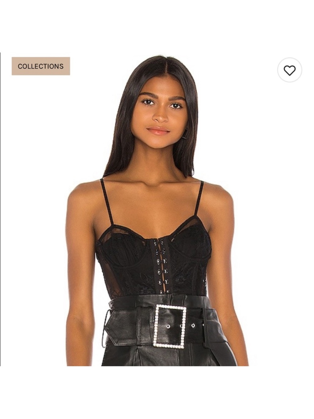 Girlfriend Black Lace Corset Tank Top - Women